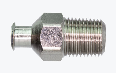 A1307 Female Luer to 1/8" NPT male (7/16" hex)